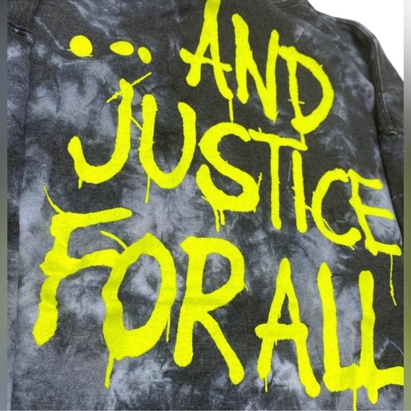 Urban Outfitters Metallica And Justice For All Gray Tie-dyed Crewneck Sweatshirt - Picture 3 of 4